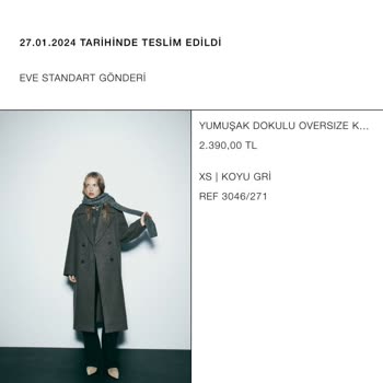 Zara Kullanılmış Kaban Gönderdi