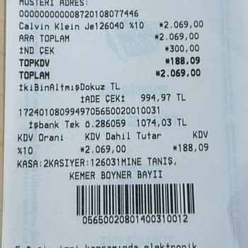 Boyner Calvien Klein 1 Haftalık Ürüne Değişim Yapmadı