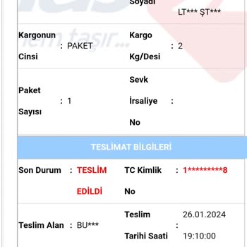 Aras Kargo Hendek Şubesi Şikayet