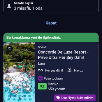 ETS Tur Ve Concorde Hotel Düzeneği