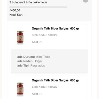 Datça Murat Çiftliği Gönderilmeyen Ürünün Ücret İadesini Yapmıyor