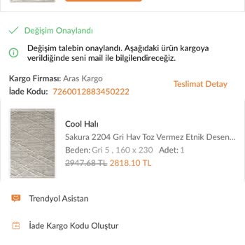 Cool Halı Defolu Halı Gönderiyor