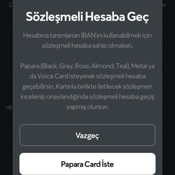 Papara Hesabı Sözleşmeliye Geçirme Sorunu
