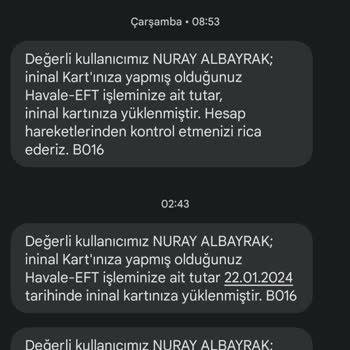 İninal EFT Parasını Aldı Vermiyor