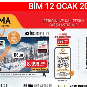 BİM'den Alınan TCL TV Kurulum Ücreti