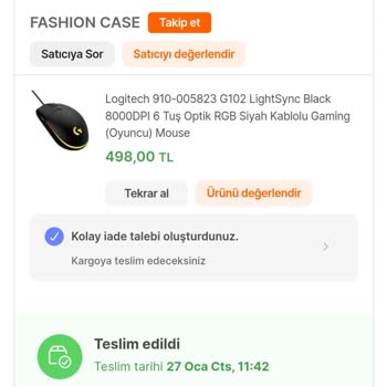 Hepsiburada Orijinal Olmayan Logitech G102