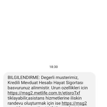 Metlife Başvuru Yapmadığım Halde Başvurunuz Onayladı Mesajı