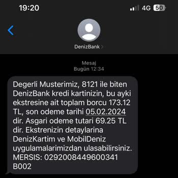 Denizbank Olmayan Borcumu Ne Alışveriş Yaptığımı Açıklasın