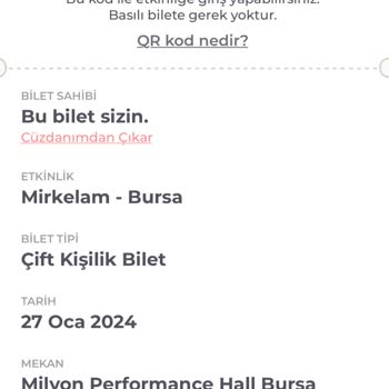 Milyon Performance Hall Bursa Konser İptali Hk.