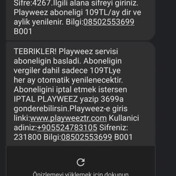 Playweez Rızam Dışında Abonelik Tanımladı