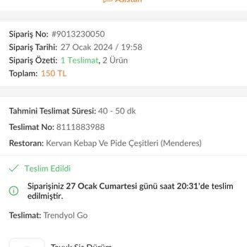 Trendyol Çevrimiçi Sipariş Teslimatı Ve Müşteri Memnuniyetsizliği