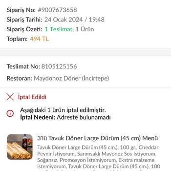 Trendyol Yemek Teslim Edilmeyen Yemek Ve İade Sorunu