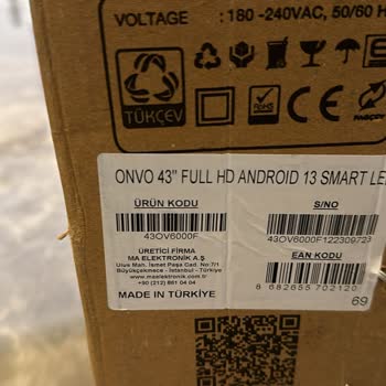 Onvo TV Kırık Geldi Servisi Kabul Etmiyor