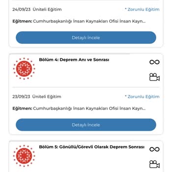 Uzaktan Eğitim Kapısı (CBİKO) Deprem Farkındalık Eğitimi Hata Veriyor