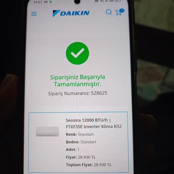 Daikin İnternette Aldığımız Ürünle Gelen Ürün Farklı