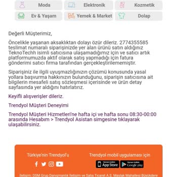 Trendyol'dan Sahte Ürün Geldi