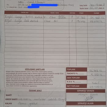Ergül Mobilya Oturma Grubu Hasarlı Teslim