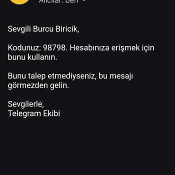 Adıma Telegram Hesabı Açılmıştır Başka Kişiler Tarafından