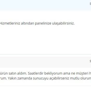 Serverkurma.com Yetersiz Destek Ve İlgisizlik