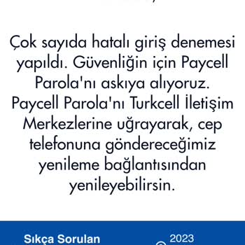 Paye Kart Hesabım Askıya Alındı Parolayı Unuttum