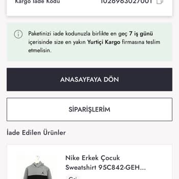 Boyner Yanlış Ürün Ve İadesi Hk!