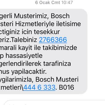 Bosch Ürün Tedarik Etmeme