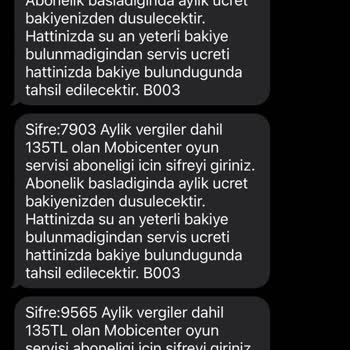 Gelen Vodafone Mobicenter Üyelik Ücreti Mesajı Sorunu!