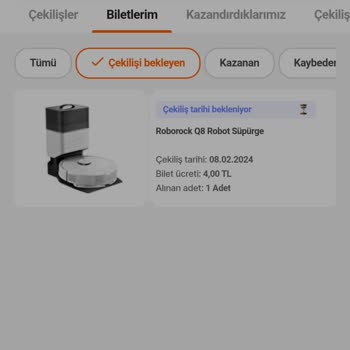 Hepsiburada Çekiliş Biletleri Sistemde Gözükmüyor