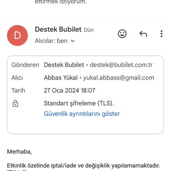 Bubilet İptalinde Sorun Yaşıyorum