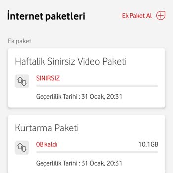 Vodafone Kolay Paket Sorunu