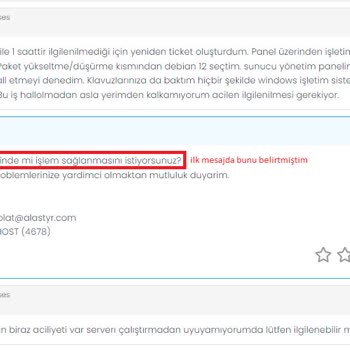 Alastyr 3 Saat 20 Dakika Sonra Gerçekleşen İşletim Sistemi Değişikliği