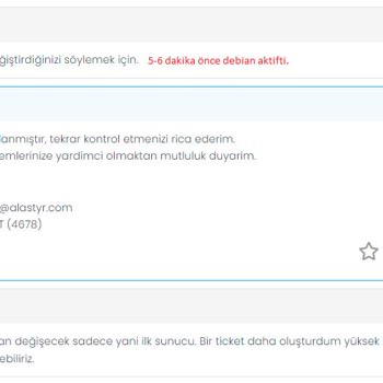 Alastyr 3 Saat 20 Dakika Sonra Gerçekleşen İşletim Sistemi Değişikliği