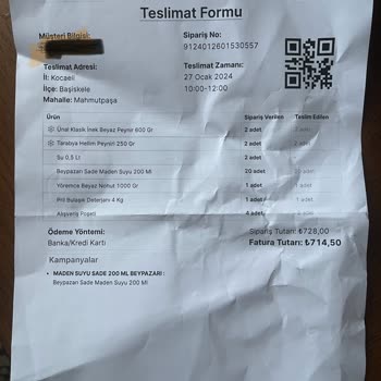 A101 Kapıda Eksik Sipariş Getirdi Muhatap Yok
