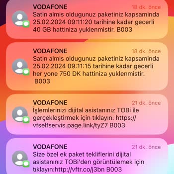 Vodafone Kış Paketi Mağduriyetimin Giderilmesi