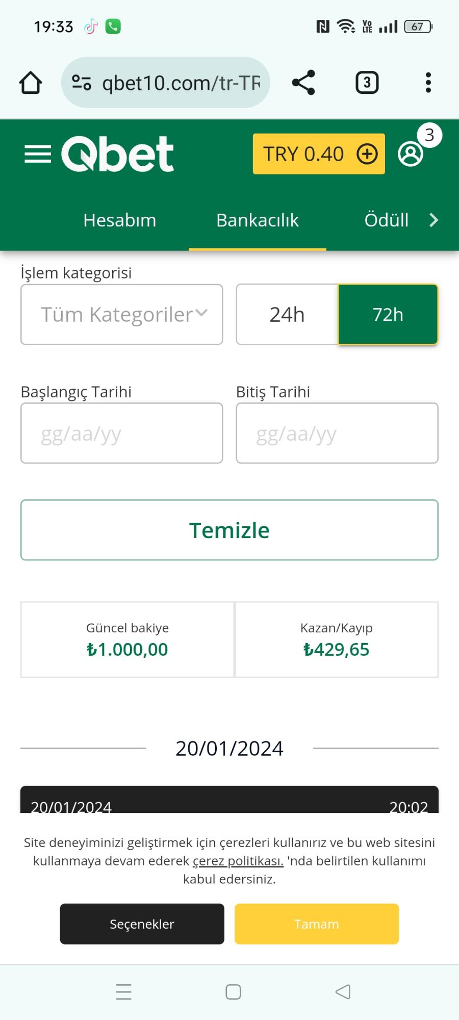 QBet Casino Interface