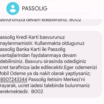 Passolig Kredi Kartı Başvurusu Ve İade Sorunu