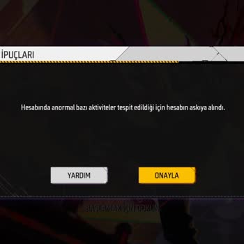 Garena Free Fire Hesabım Askıya Alındı Ne Olur Verin