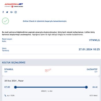 Anadolu Jet Check-in Karmaşası Ve Uçuşa Alamama Sorunu