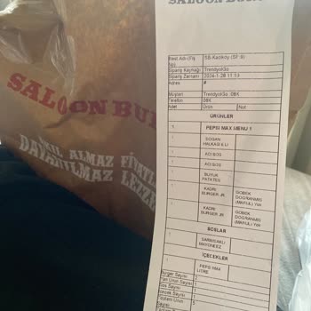Saloon Burger Soğuk Ürün Gelmesi