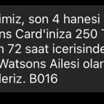 Watsons Kupon Kodu Göndermedi