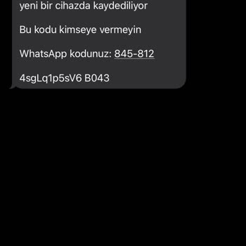 WhatsApp Kodu Mesajı