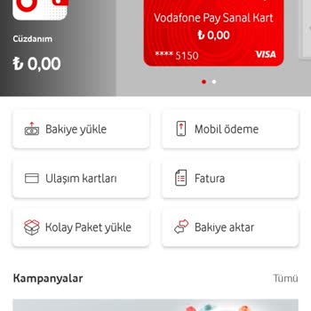 Vodafone Pay Uygulaması Hesap Hatası
