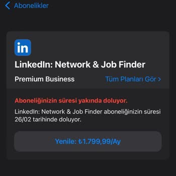Linkedln Kullanılmamış İptal Ettiğim Üyeliğimde Ücret Kesti