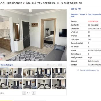 Sahibinden Seyidoğlu Residence Fiyat Aldatmacası