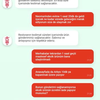 Tıkla Gelsin Arbys Geç Ve Yetersiz Destek