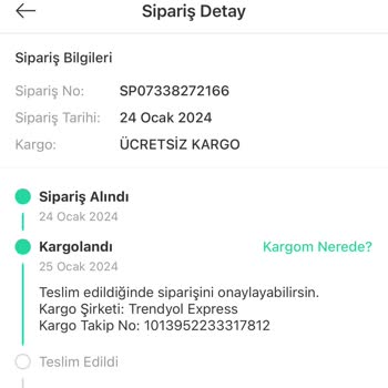 Trendyol Express Kargomu Teslim Etmiyor