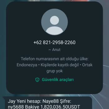 WhatsApp Mesajı Yabancı Uyruktan