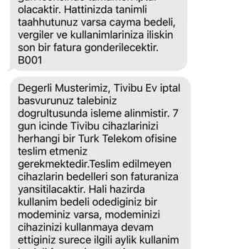 Türk Telekom Tivibu Cihaz İade Mağduriyeti