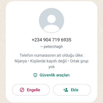 WhatsApp Güvenlik İhlali Usdtzad.com Bilgim Ve İsteğim Dışı Mesajlar.