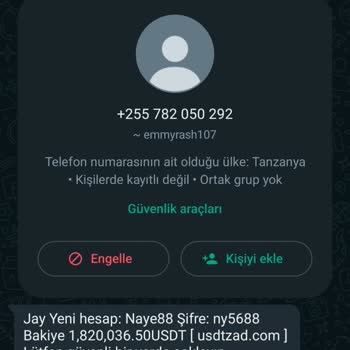 WhatsApp Numarama Bilinmeyen Yerden WhatsApp Üzerinden Gelen Mesaj